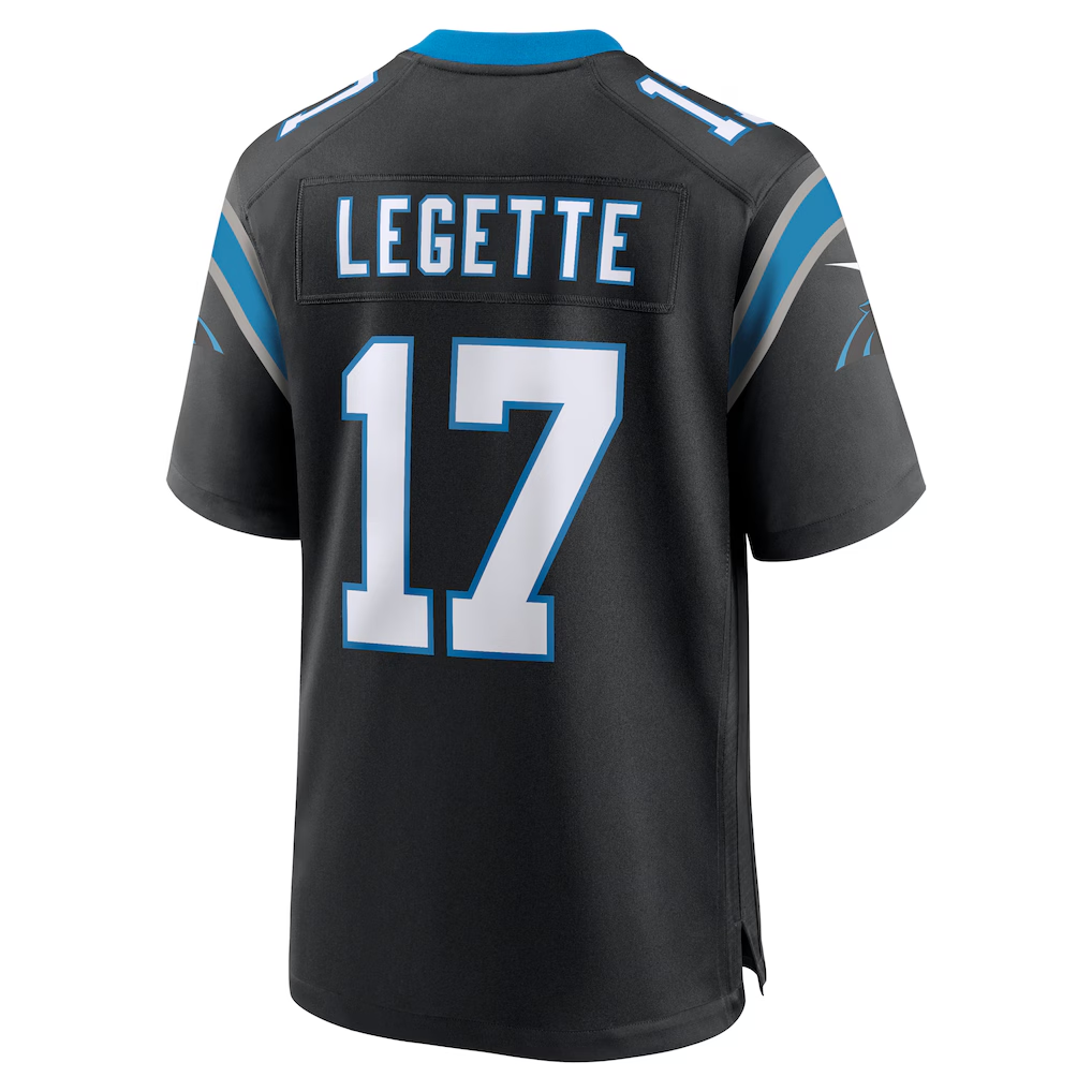 STECN C.Panthers #17 Xavier Legette Black Team Game Player Stitched Jerseys