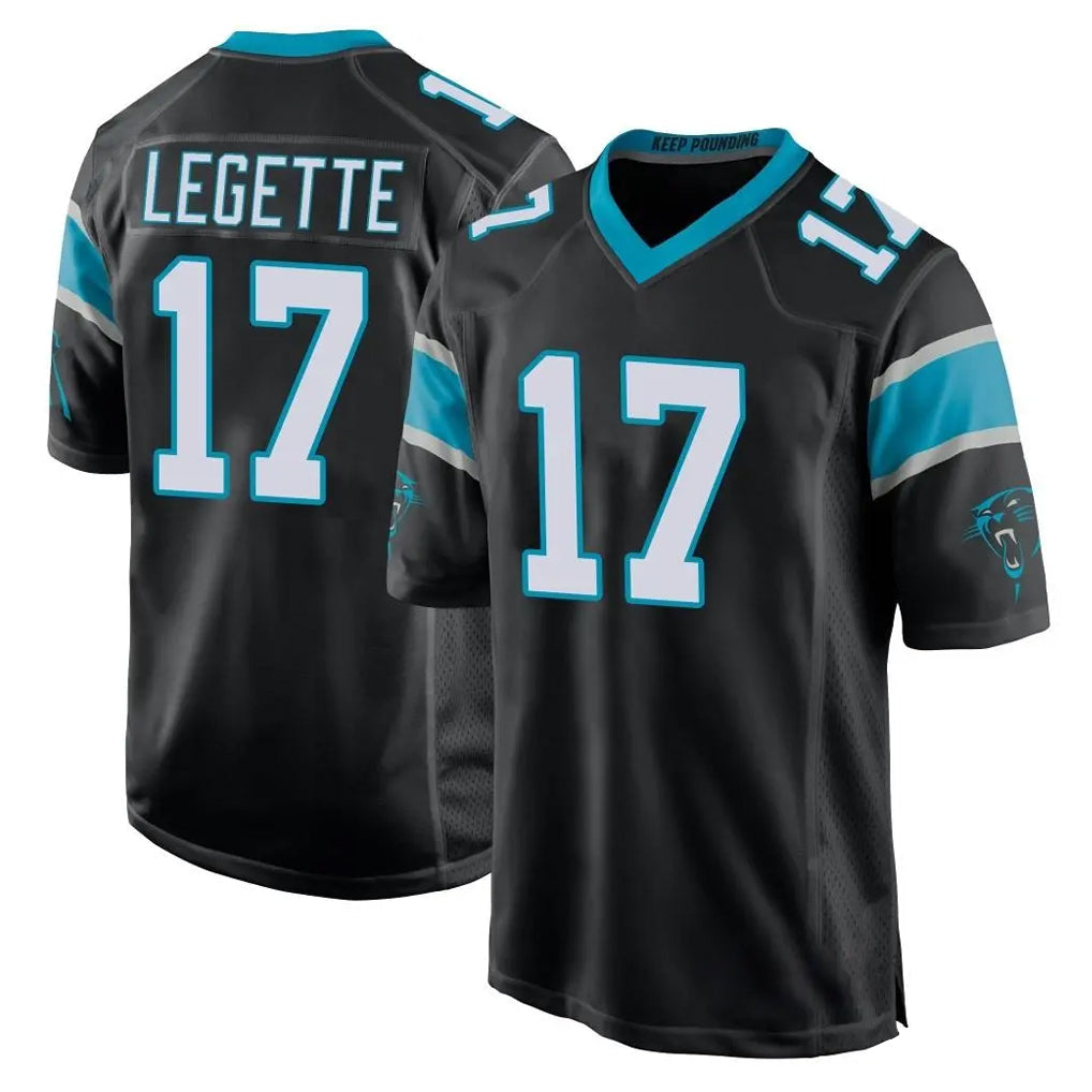 STECN C.Panthers #17 Xavier Legette Player Black Game Stitched Jerseys