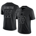 STECN C.Panthers #17 Xavier Legette Player Black REFLECTIVE Limited Stitched Jerseys