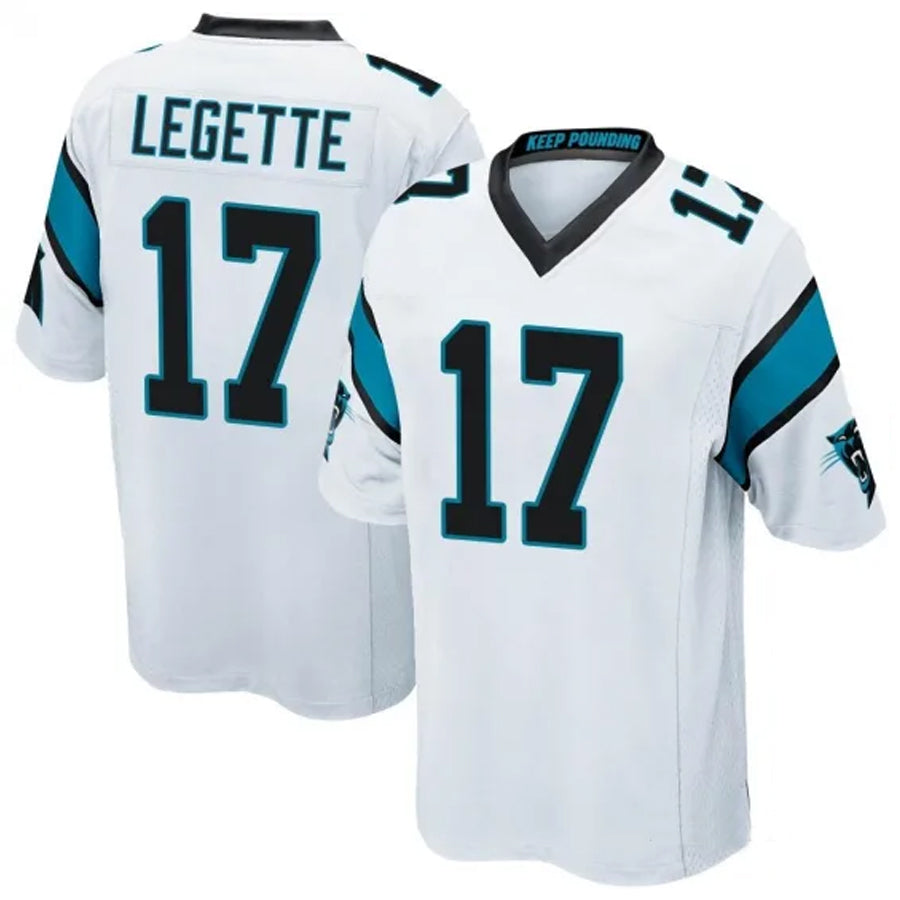 STECN C.Panthers #17 Xavier Legette Player White Home Game Stitched Jerseys