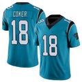 STECN C.Panthers #18 Jalen Coker Player Blue Vapor Untouchable Limited Game Stitched Jerseys