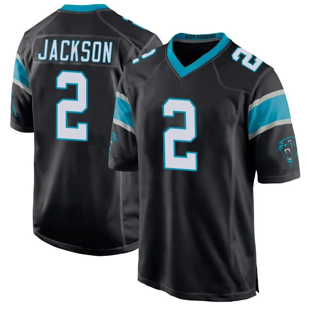 STECN C.Panthers #2 Mike Jackson Player Black Game Stitched Jerseys
