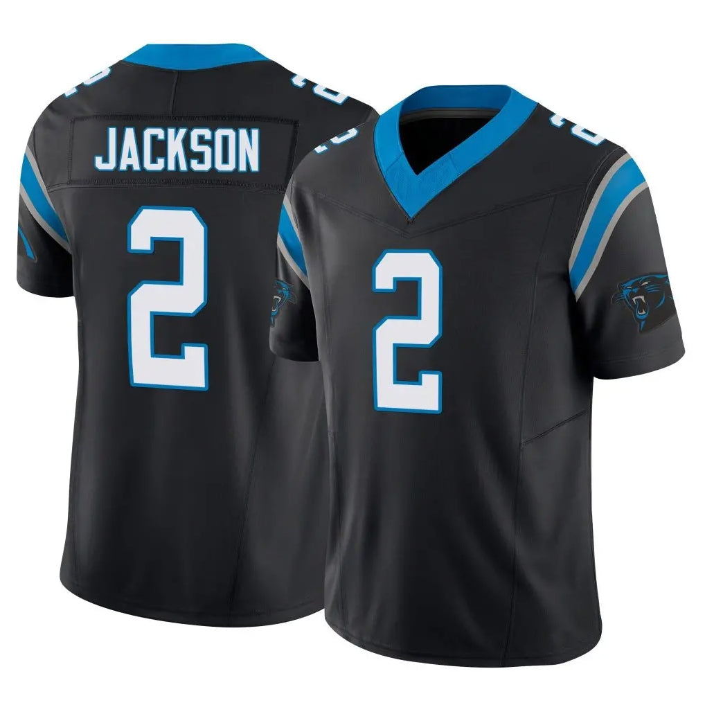 STECN C.Panthers #2 Mike Jackson Player Black Vapor F.U.S.E. Limited Home Game Stitched Jerseys