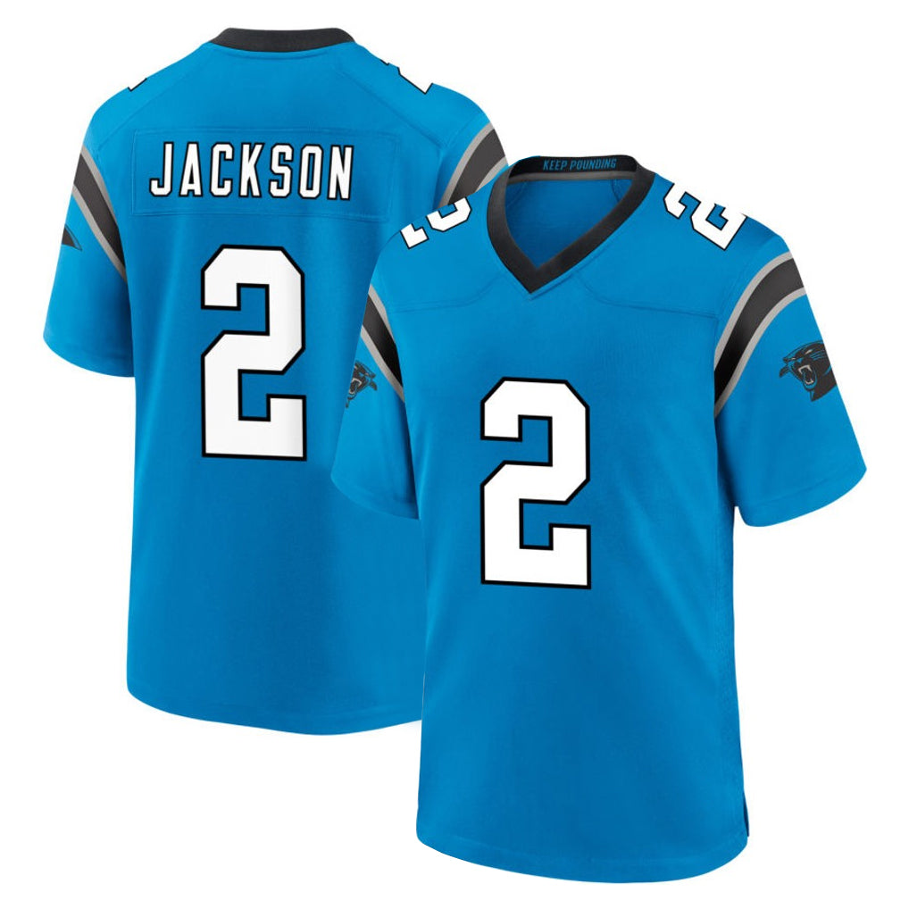 STECN C.Panthers #2 Mike Jackson Player Blue Home Game Stitched Jerseys