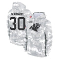 STECN C.Panthers #30 Chuba Hubbard Player Arctic Camo Salute to Service Pullover Hoodies Limited Game Stitched Jerseys