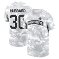 STECN C.Panthers #30 Chuba Hubbard Player Salute to Service Hoodies & T-Shirts Stitched Jerseys