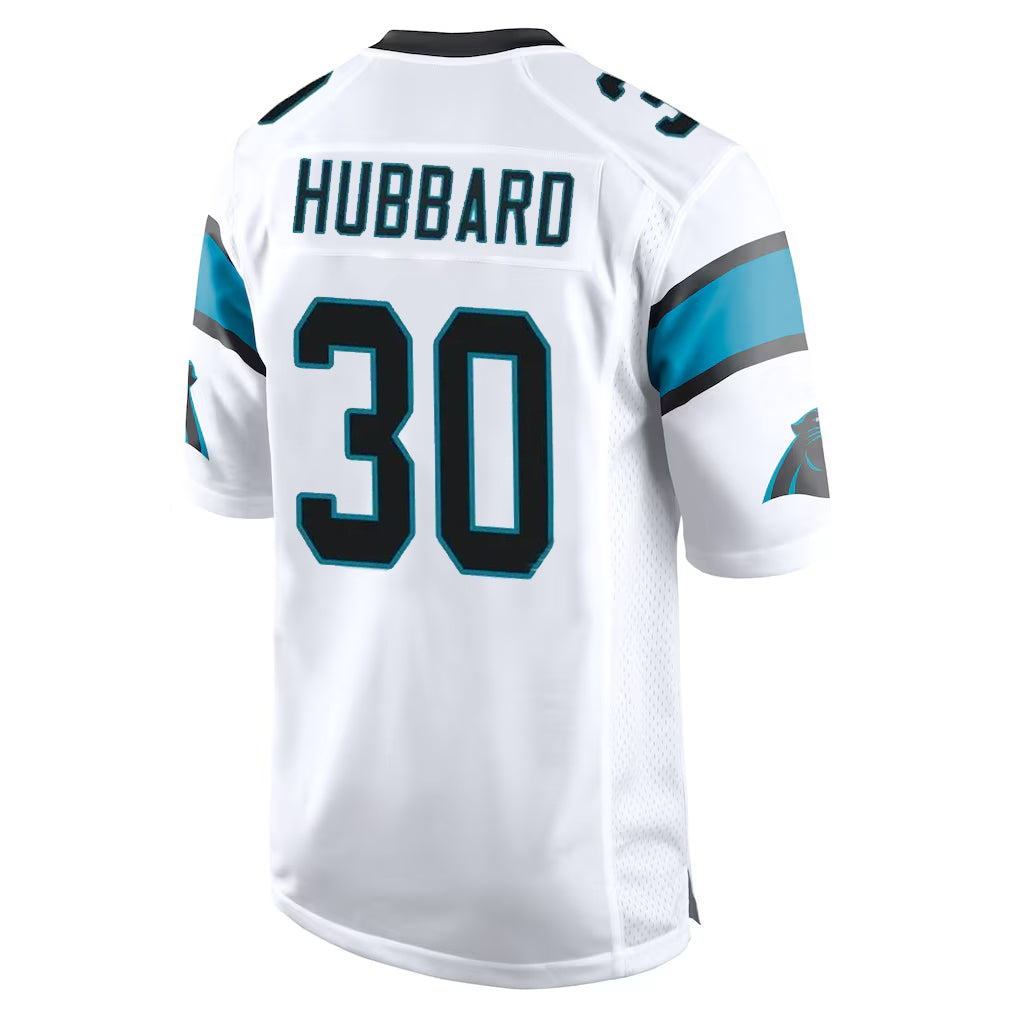 STECN C.Panthers #30 Chuba Hubbard Player White Game Stitched Jerseys