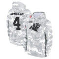 STECN C.Panthers #4 Tetairoa McMillan Player Arctic Camo Salute to Service Limited Hoodies Stitched Jerseys