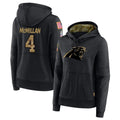STECN C.Panthers #4 Tetairoa McMillan Player Black Salute to Service Hoodies Stitched Jerseys