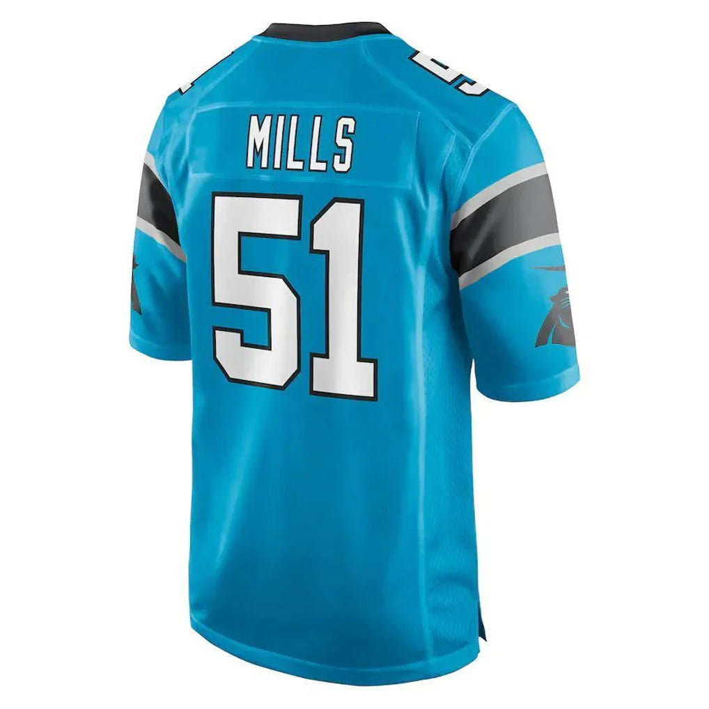 STECN C.Panthers #51 Sam Mills Player Blue Game Stitched Jerseys