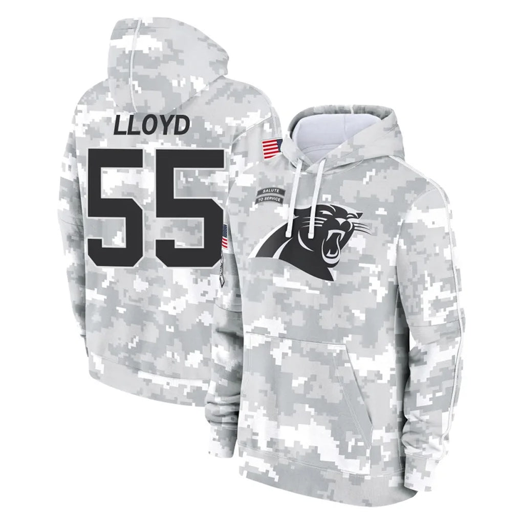 STECN C.Panthers #55 Devin Lloyd Player Arctic Camo Salute to Service Pullover Hoodies Limited Game Stitched Jerseys