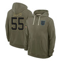STECN C.Panthers #55 Devin Lloyd Player Olive Salute to Service Hoodies Game Stitched Jerseys