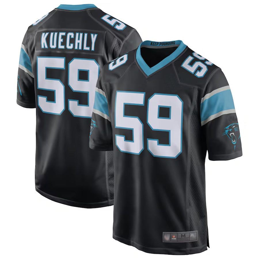 STECN C.Panthers #59 Luke Kuechly Player b`Black Home Game Stitched Jerseys