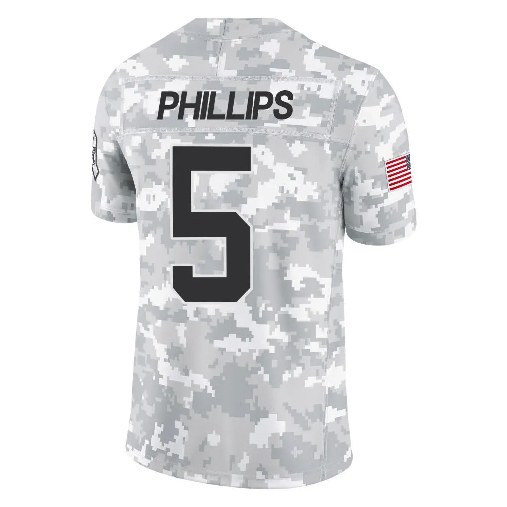 STECN C.Panthers #5 Jaelan Phillips Player Arctic Camo Salute to Service Limited Game Stitched Jerseys
