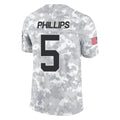 STECN C.Panthers #5 Jaelan Phillips Player Arctic Camo Salute to Service Limited Game Stitched Jerseys