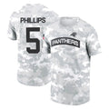 STECN C.Panthers #5 Jaelan Phillips Player Arctic Camo Salute to Service T-Shirt Hoodies Stitched Jerseys