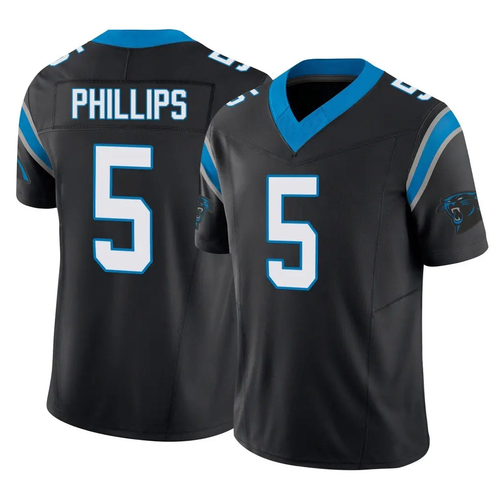 STECN C.Panthers #5 Jaelan Phillips Player Black Vapor F.U.S.E. Limited Home Game Stitched Jerseys