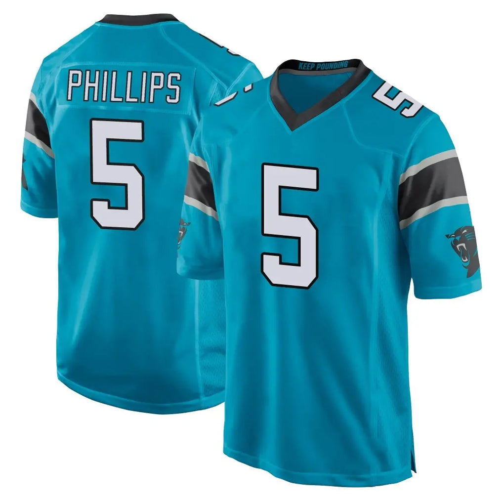 STECN C.Panthers #5 Jaelan Phillips Player Blue Game Stitched Jerseys