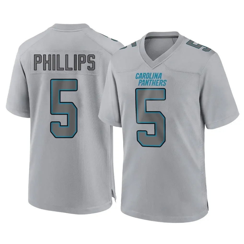 STECN C.Panthers #5 Jaelan Phillips Player Gray Atmosphere Fashion Game Stitched Jerseys