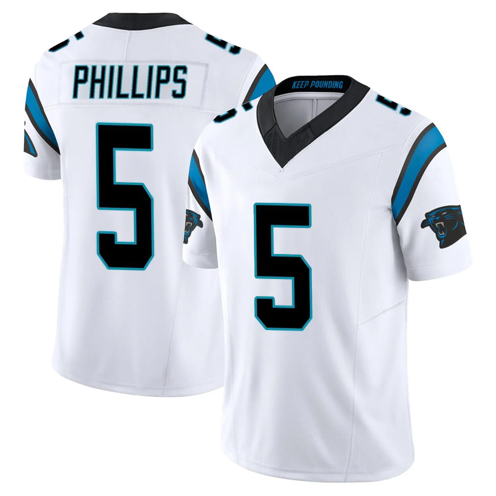 STECN C.Panthers #5 Jaelan Phillips Player White Vapor F.U.S.E. Limited Home Game Stitched Jerseys