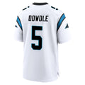 STECN C.Panthers #5 Rico Dowdle Player White Home Game Stitched Jerseys