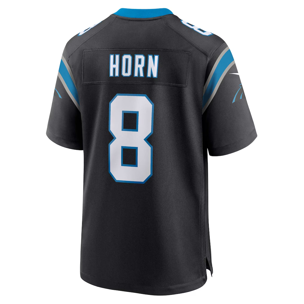 STECN C.Panthers #8 Jaycee Horn Black Game Stitched Jerseys
