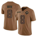 STECN C.Panthers #8 Jaycee Horn Player Brown Salute to Service Limited Stitched Jerseys