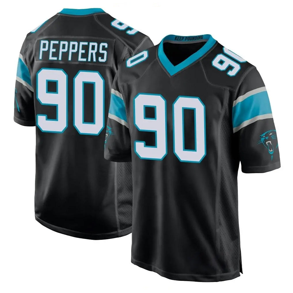 STECN C.Panthers #90 Julius Peppers Player Black Game Stitched Jerseys