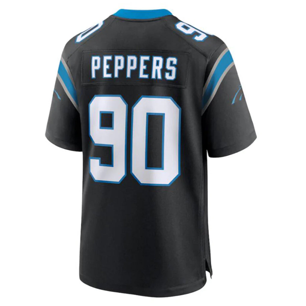 STECN C.Panthers #90 Julius Peppers Player Black Home Game Stitched Jerseys
