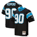 STECN C.Panthers #90 Julius Peppers Player Black Mitchell & Ness Legacy Replica Stitched Jerseys