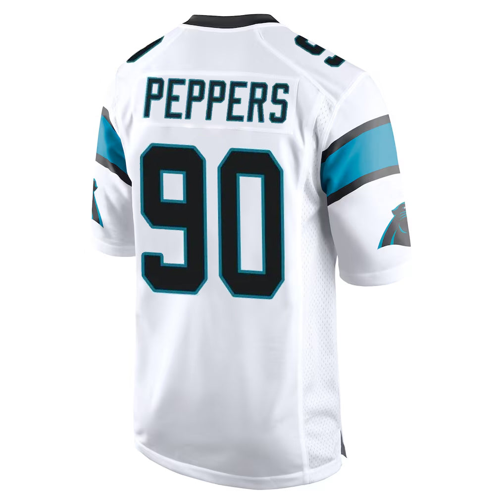 STECN C.Panthers #90 Julius Peppers Player White Game Stitched Jerseys