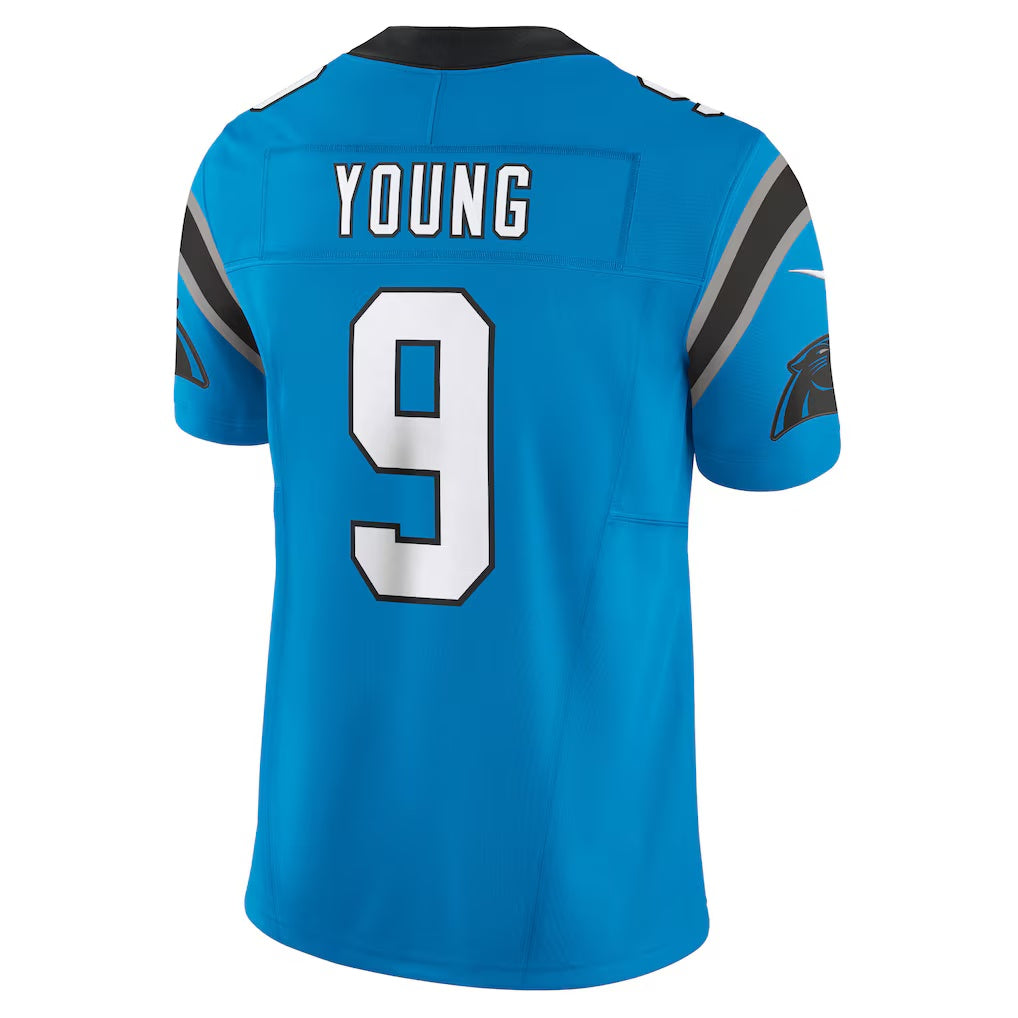 STECN C.Panthers #9 Bryce Young Blue Vapor F.U.S.E. Limited Stitched Jerseys
