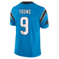 STECN C.Panthers #9 Bryce Young Blue Vapor F.U.S.E. Limited Stitched Jerseys