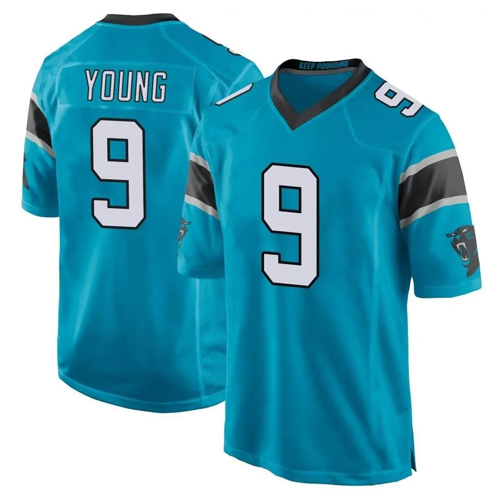 STECN C.Panthers #9 Bryce Young Player Blue Game Stitched Jerseys