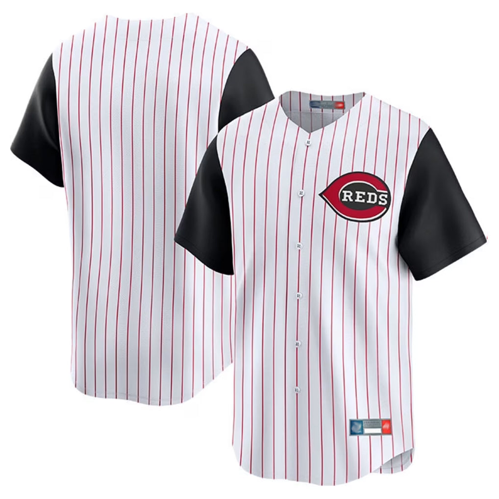 STECN C.Reds White Black Stripe Field of Dreams Game Home Blank Player Stitched Jerseys