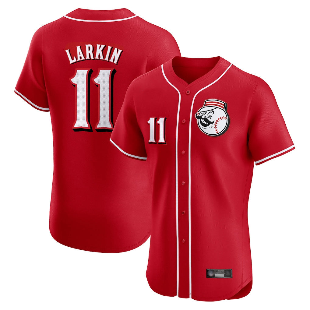 STECN C.Reds #11 Barry Larkin Player Red Limited Elite Home Game Stitched Jerseys