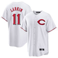 STECN C.Reds #11 Barry Larkin Player White Home Game Stitched Jerseys