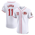 STECN C.Reds #11 Barry Larkin Player White Limited Elite Home Stitched Jerseys