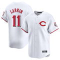 STECN C.Reds #11 Barry Larkin Player White Limited Home Stitched Jerseys