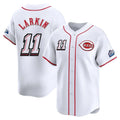 STECN C.Reds #11 Barry Larkin Player White Speedway Classic Home Limited Stitched Jerseys