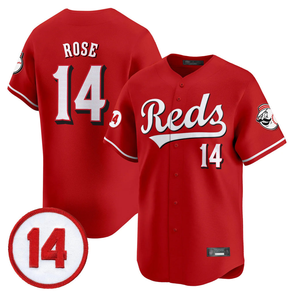 STECN C.Reds #14 Pete Rose Player Red Vapor Premier Limited Home Stitched Jerseys