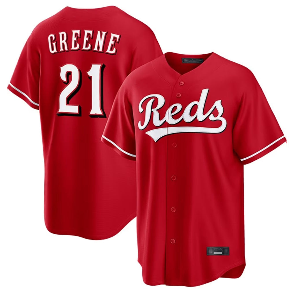 STECN C.Reds #21 Hunter Greene Player Red Home Game Stitched Jerseys