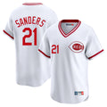 STECN C.Reds #21 Hunter Greene Player White Cooperstown Collection Limited T-shirt Home Stitched Jerseys