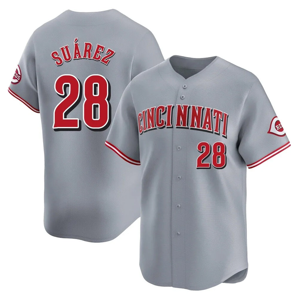 STECN C.Reds #28 Eugenio Su¡§¡érez Player Gray Home Limited Stitched Jerseys