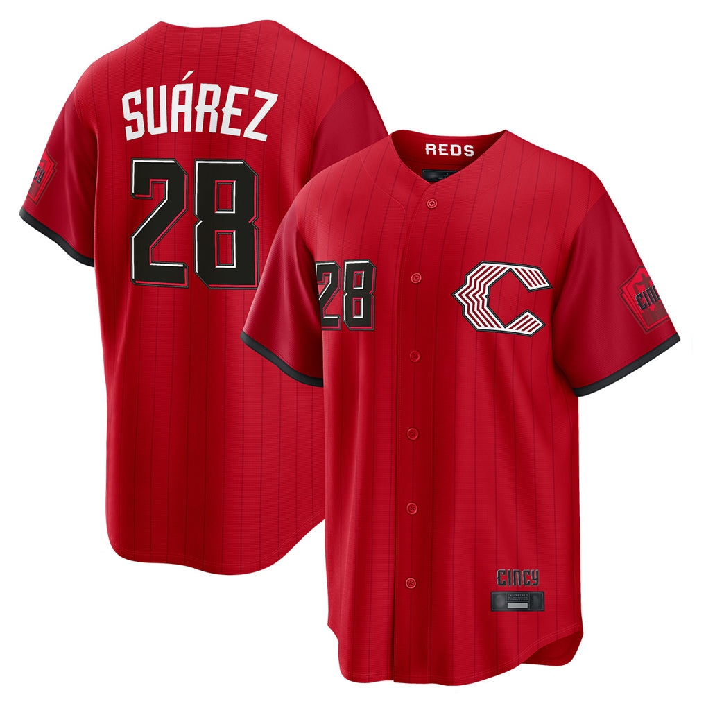 STECN C.Reds #28 Eugenio Su¡§¡érez Player Red 2026 City Connect Home Game Stitched Jerseys