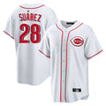 STECN C.Reds #28 Eugenio Su¡§¡érez Player White Game Home Stitched Jerseys