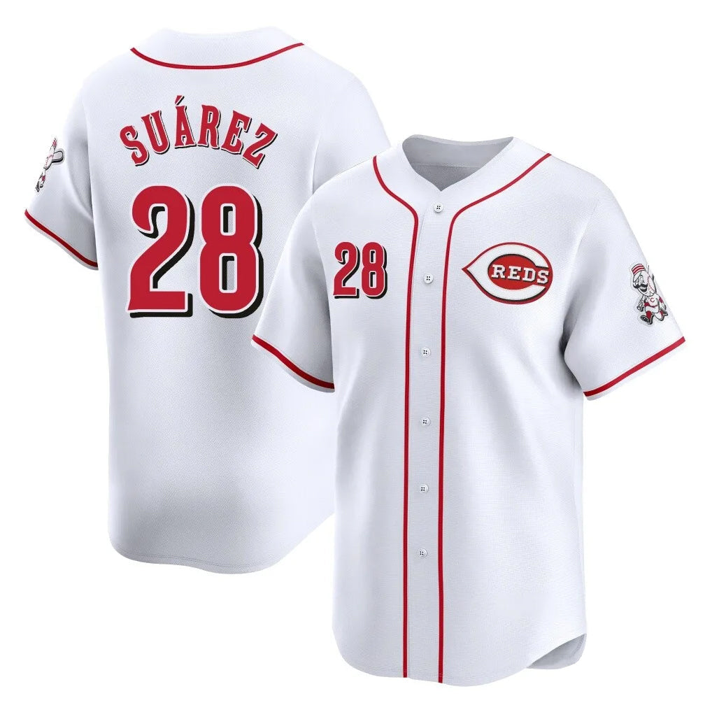 STECN C.Reds #28 Eugenio Su¡§¡érez Player White Home Limited Stitched Jerseys