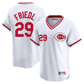STECN C.Reds #29 TJ Friedl Player White Cooperstown Collection Limited T-shirt Home Stitched Jerseys