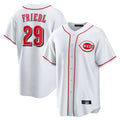 STECN C.Reds #29 TJ Friedl Player White Game Home Stitched Jerseys