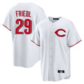 STECN C.Reds #29 TJ Friedl Player White Home Game Stitched Jerseys